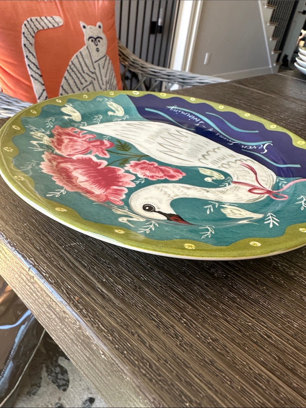 Anthropologie Emily Maude holiday collectible plate excellent 8D - Picture 3 of 5